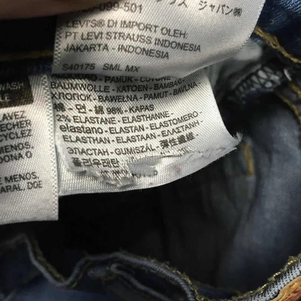 Levis Mens 505‎ Regular Fit Blue Jeans size 38x34 Stretch Denim Pants Zipper Fly